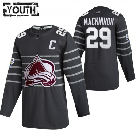 Colorado Avalanche Nathan MacKinnon 29 Grijs Adidas 2020 NHL All-Star Authentic Shirt - Kinderen